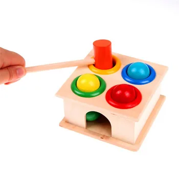 1 compl. drveni malj loptu čekić kutija djeca zabavno igrati Hrčak igra igračka ranog učenja razvojne igračke