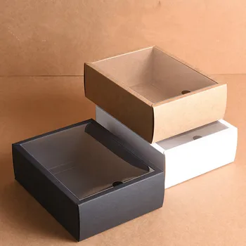 10шт crvena/bijela/crna/kraft-papir kutija s prozirnim poklopcem PVC ručne sapun kutije za pakiranje različitih veličina poklon pakiranje kutija