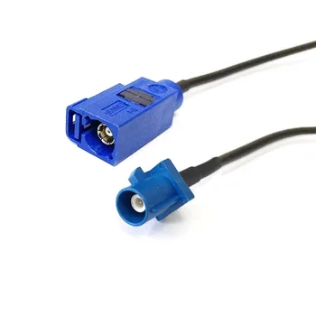 1pc GPS Navi produžni kabel Fakra C muški na Fakra C ženski plavi konektor pletenica adapter RG174 15/30/50/100 cm