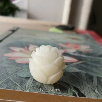 2 komada Bijela Bodhi sjeme klesanog lotosov cvijet perle za izradu ženske narukvice drvene rukotvorine perle za nakit zaključke DIY pribor
