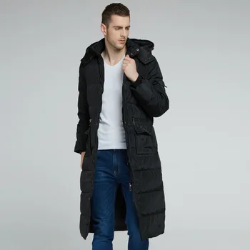 2018 nova zimska jakna muška duga preko koljena s kapuljačom debeli dio topla jakna parka s kapuljačom izmjenjivi ovratnik hladno kaput