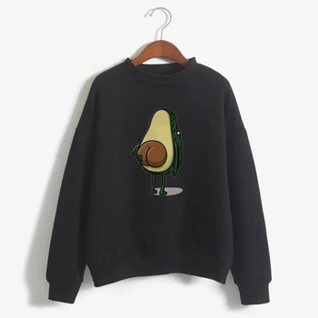 2020 Kpop Harajuku okrugli izrez majica zelena avokado ispis slatka Kawai avokado badminton pulover majica