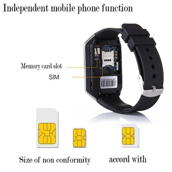2020 novi zaslon osjetljiv na dodir Muškarci Žene pametni sat DZ09 sa SIM karticom TF kamera Bluetooth Message Push Call Remider Smartwatch android