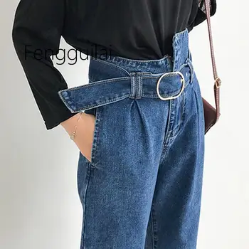 2021 Dečko Jeans for Women Fashion Streetwear slobodne ženske hlače s visokim strukom identitet povremena zona Vintage Traper Pa