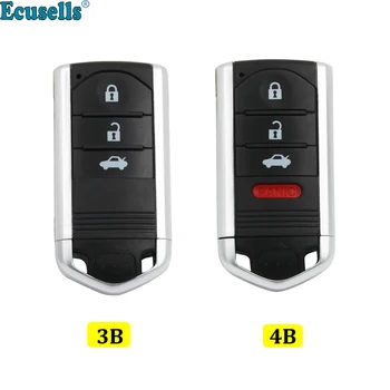 3/4 gumb Smart Remote Key Shell Case privjesku za Acura TL ILX ZDX RDX SA ili bez ponovno umetanje ključne oštrice