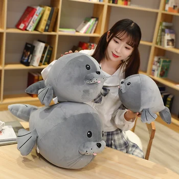 30/40/50 cm slatka Morski lav pliš plišane igračke morske životinje ispis plišane lutke za djecu poklon jastuk 3D novost jastuci