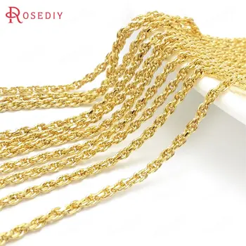 (37963)2 komada ukupna duljina 50 cm 24K zlatni boja bakar s kopče Jastoga gotove lanca ogrlice nakit što isporuke
