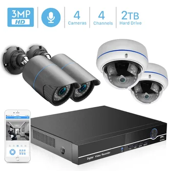 4CH 5MP POE NVR CCTV Security System 4PCS 2.0 3.0 MP MP Audio Zapis IP Camera IR 30M P2P Vanjski Video Nadzor Kit 2TB HDD