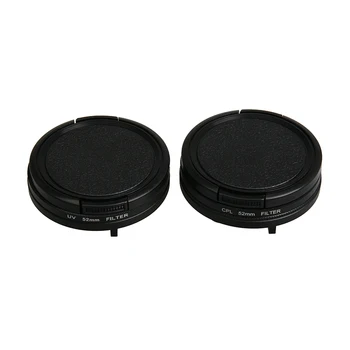 52 mm black metal staklo kružni polarizirajući CPL objektiv filter kit s adapterom filter za GoPro Hero 7 6 5 vodootporna torbica