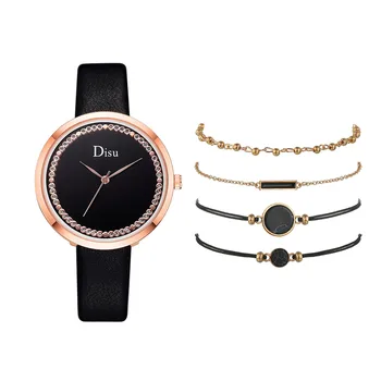 5pcs satovi za biranje moda svakodnevni sat narukvica luksuzni brand planinski kristal nehrđajućeg čelika kvarcni satovi Montre Femme