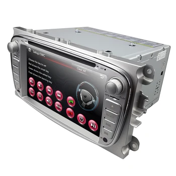 7-inčni 2Din auto DVD player za Ford Focus 2 S-Max i C-Max, Mondeo 4 Galaxy Kuga 2008-2010 RDS DAB+ OBD2 Mirror link subwoofer skladište
