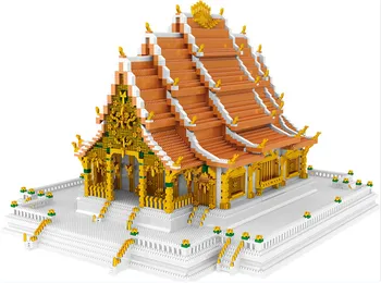 9845 kom.+ gradska arhitektura cigle Tajland Palača model gradivni blokovi čestica koordinate razvojne igračke