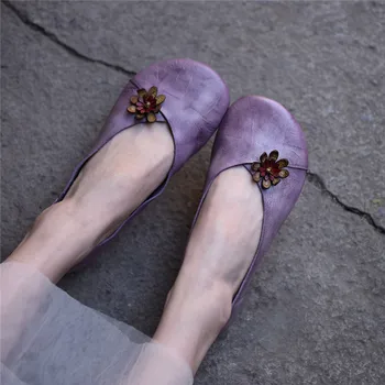 Artmu originalni cvijet cipele od prave kože klasicni male potplat Vila Ženske cipele plitke usta ručni rad mekani potplat Cipele 8289-02