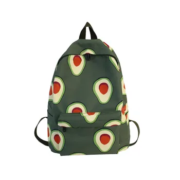 Avokado je zeleni ruksak žene novi student moda školska torba putovanja ruksak prijenosni slobodno vrijeme campus torba mochila