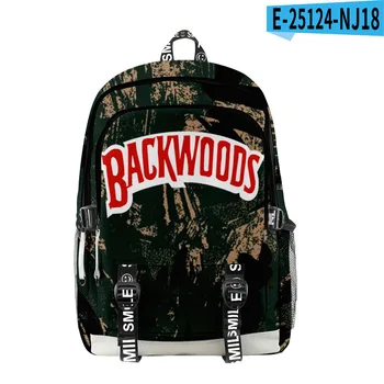 Backwoods 3d tiskano ruksak učenik svakodnevni knjiga ruksak torba za laptop