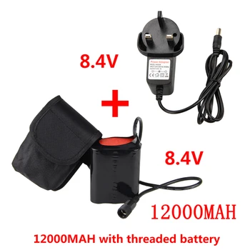 Bike Light Power Supply 8.4 v 12000 mAh Battery Pack for X2 X3 Led Bike Svjetla biciklistička lampa sa punjačem
