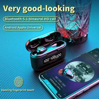 Bluetooth 5.1 slušalice 2000mAh, stalak za punjenje kutija bežične slušalice 9d stereo Sport vodootporne slušalice slušalice zaslon osjetljiv na dodir za upravljanje TWS