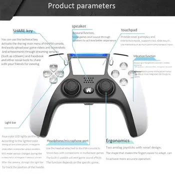 Bluetooth Bežični igraći kontroler za PS4 konzole za PS5 Style Double Vibration Game gamepad za PC /Android