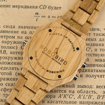 Bobo ptica dizajn digitalni ručni satovi muški noćni vid bambus satovi muški LCD-sat je jedinstveni prikaz vremena Božićni godišnjicu