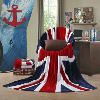 Britanska zastava/američku zastavu Kanada višenamjenski jorgan je mekan runo tanak pokrivač ispis zraka kauč baciti deka topla Besplatna dostava