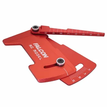 CNC performansi aluminij Suspension Ride Height & Camber Gauge Tool for Red 1/10 RC Car