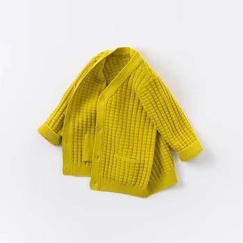 DB14904 dave bella jesen dijete baby boys moda čvrste džepove kardigan djeca beba kaput djeca lijepe pletene džemper