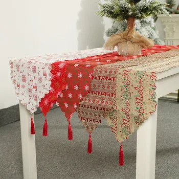 Dekoracije rublje tiskano stol zastava stolnjak jastuk Božić kućanski pribor nakit novogodišnjih ukrasa 1pc