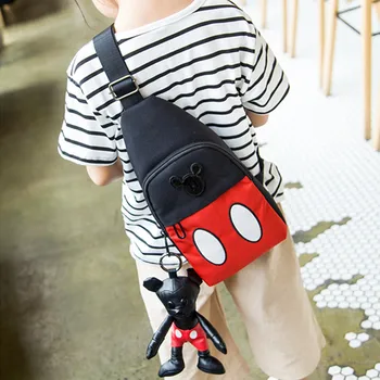 Disney Mickey Minnie Children mini bag boy girl cartoon doll bag наплечная torba glasnik Travel storage Chest bag