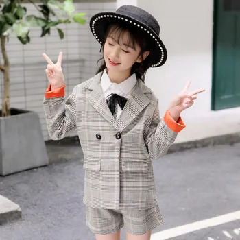 Dječja odjeća novi korejski jesen kostim za djevojčice pokrivač jakna + hlače od dva dijela dječji kostim u stilu fakultet