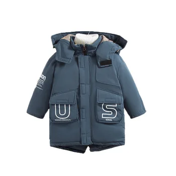 Dječje zimska jakna za dječake 2020 Nova gusta topla dolje pamučna odjeća s kapuljačom kaput za djecu od 3-11 godina Baby Boy Parka Toddler Coat