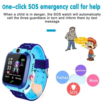 Dječji satovi dječja pametni vodootporan sat anti-izgubljen dječji ručni sat sa funkcijom GPS pozicioniranje i SOS za Android i IOS
