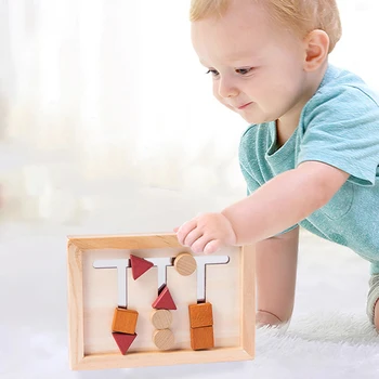Drveni Montessori Dječji Kognitivni Igračke Tri Boje Sortira Niz Igara Za Ranog Dječjeg Obrazovanja Predškolske Učenje Učenja