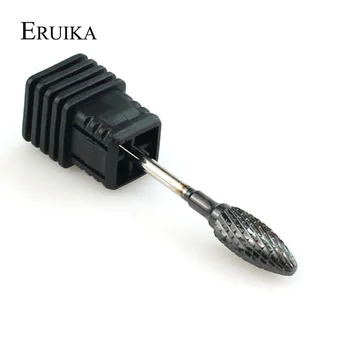 ERUIKA 3 Type Black Coated Carbide Nail Drill Bit fraise za stroj pedikerski aparat pribor Nail Rotate Alat