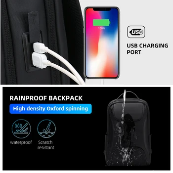 Fenruien muškarci 15,6 inčni laptop ruksak vodootporan školski ruksak USB punjenje putovanja poslovanje velikog kapaciteta naprtnjače novi