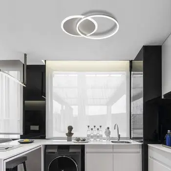 Ganeed Modern Ring Round Ceiling Light 37W LED Flush Mount Light Fixture 6500 Cool White Lighting for Living Room Kitchen