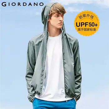 Giordano muške jakne lagani Anti Ul UPF 50+ Травиолет vjetrovke s kapuljačom unutarnji džep prugasta Casaco Masculino l01070091
