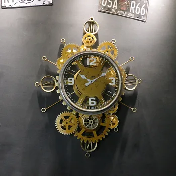 Glačalo dnevni boravak zidni sat berba kreativna šutnja zidni satovi ručni prijenos Reloj de Паред industrijski dekor EF50WC
