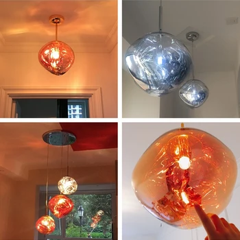 GZMJ Nordic Design Melt Flow Colorful Glass Ball Lave viseće svjetiljke Led Modern Hanglamp svjetiljke kuhinja kućni svjetla abažur