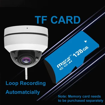 H. 265 5MP AI Human Detection Auto Tracking IP Camera WiFi 5x optički zoom i PTZ Dome Outdoor Waterproof Onvif Audio 128GB SD P2P