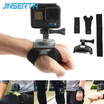 JINSERTA 360 stupnjeva rotacije ručni remen za GoPro Hero 7/6/5/4 Go pro Hand Mount Holder Leg Band za Xiaomi yi 4k SJ4000