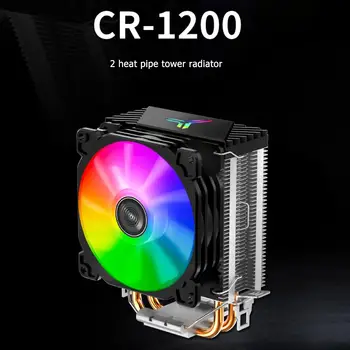 Jonsbo CR1200 2 Heat Pipe Tower CPU Cooler RGB 3Pin hlađenje ventilatori hladnjaka 9 cm u boji soft jednostavan ventilator PU Cooler Streamer radiator