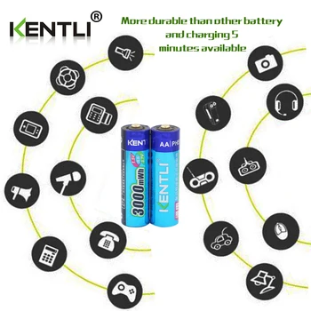 KENTLI High Capacity litij-ionske baterije 3000mWh 1.5 V litij-polimer baterija baterija baterija baterija baterija baterija baterija baterija baterija AA