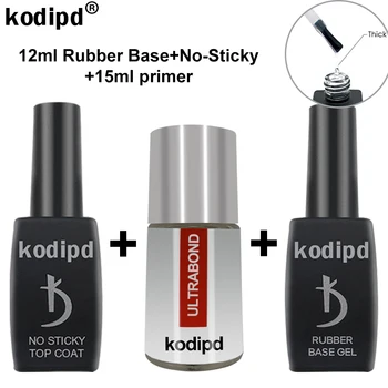 KODIPD Nail Primer Set полупостоянный lak za nokte osnovni sloj manikura gumeni okvir za gel-lakova komplet UV-hibridni lak za nokte