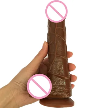 L veličine 7,5 cm dildo realan seks-igračke za žene, jake dojenče dildo tijelo, smeđa i crna dildo, lažni penis consolador.