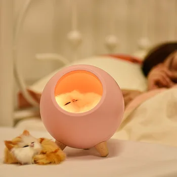 LED Mačka light USB touch night light bionic mačka smart dimming atmosphere lamp dnevni boravak spavaća soba dekoracije lampe blagdanski dar
