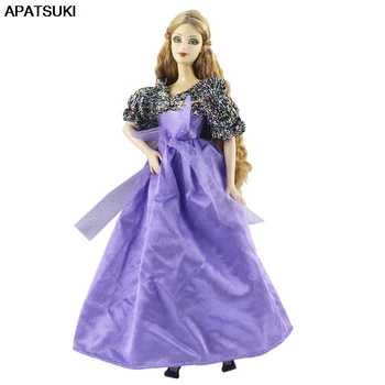 Ljubičasti luk večernje haljine za lutke Barbie odjeću vjenčanicu odjeća za 1/6 BJD lutke odjeća kuća lutaka dječje igračke