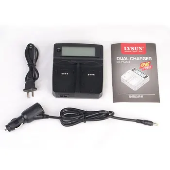 LVSUN NP FM50 NPFM50 Dual Car / AC Camera Battery Charger za Sony FM50 QM71 QM91, QM71D, QM91D, F550,F750,F960,F570, F770 LCD zaslon