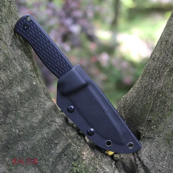 Mack Walker Fixed Blade Knife Straight Blade Knife VG10 Blade with Knife Sheath Camping Self-defense Hunting Tool