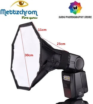 Mettzchrom univerzalni 30 cm osmerokut uređaji studio flash софтбокс za Nikon Godox Yongnuo Canon Speedlite софтбокс