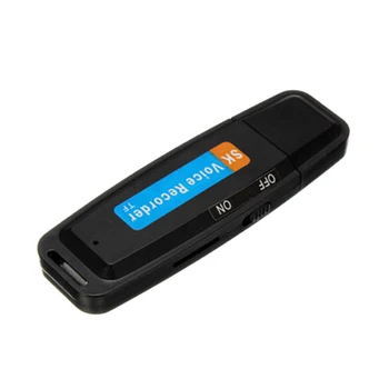 Mini U-Disk Digital o Recorder USB 3.0 flash memorija maksimalna podrška za 32 GB memorijske kartice, crna